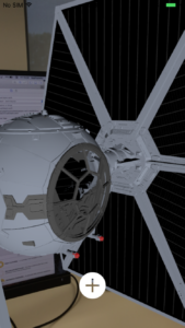Screenshot_of_Augmented_Reality_Tutorial_TieFighter2